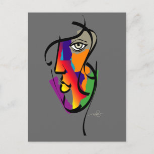 Multicultural Woman Postcard