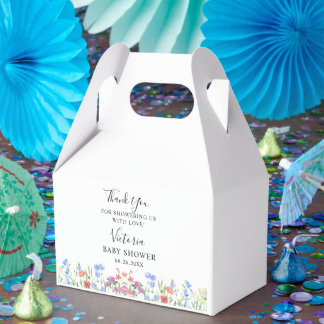 Multihued Wildflower Baby Shower Celebration Favour Box