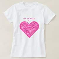 Multilanguage Love Text T-Shirt International Gift