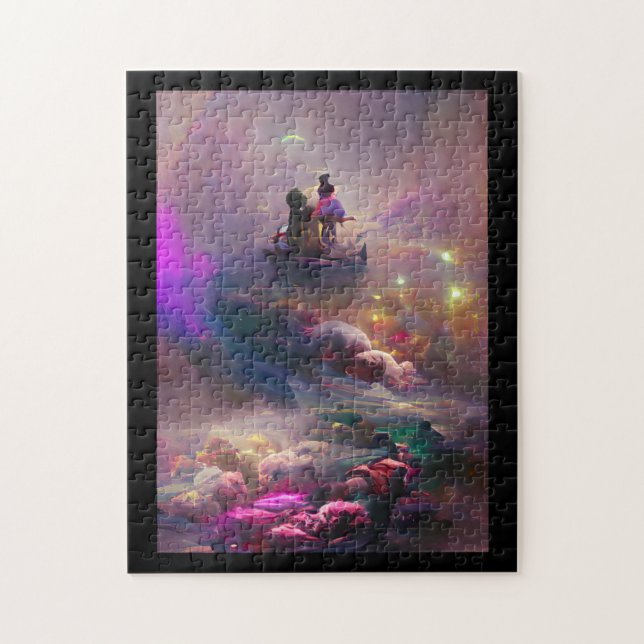 Multilayered dream fantasy colourful jigsaw puzzle (Vertical)