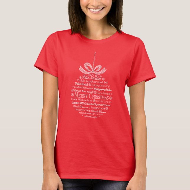 Multilingual Christmas Ornament Women's T-Shirt (Front)