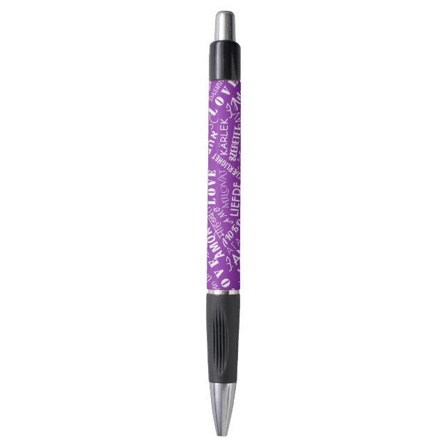 Multilingual Love Text Pen - Choose Colour (Front Vertical)