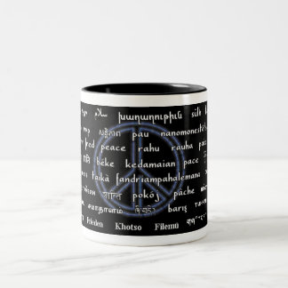 Multilingual Peace Two-Tone Coffee Mug