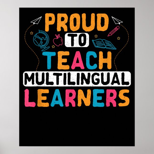 Multilingual Teacher Linguist Language ESL Teach Poster (Front)