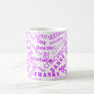 Multilingual Thank You Text Mug Choose Colours