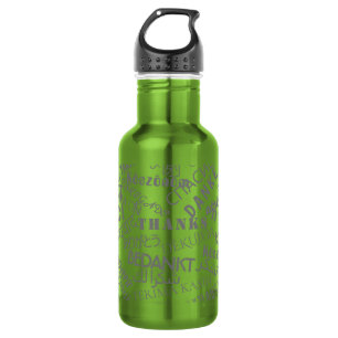Multilingual Thank You Text Water Bottle Your Gift