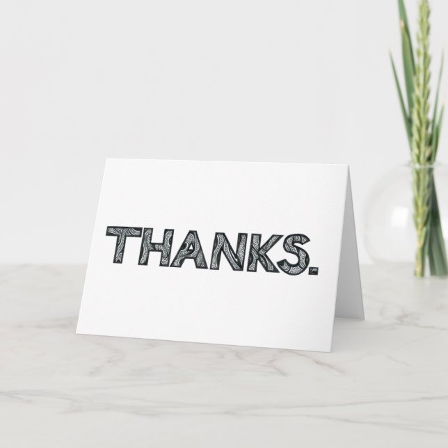 Multilingual "Thanks" Greeting Card | Customisable (Front)