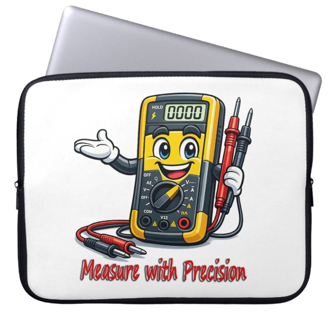 Multimeter Cartoon Measure With Precision Laptop S Sleeve (Front)