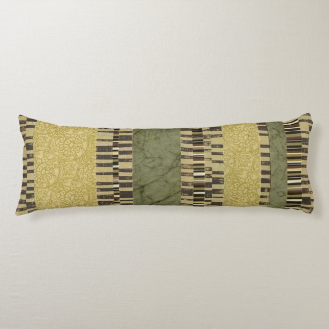 Multipatterned Panel Painting Body Cushion (Front)