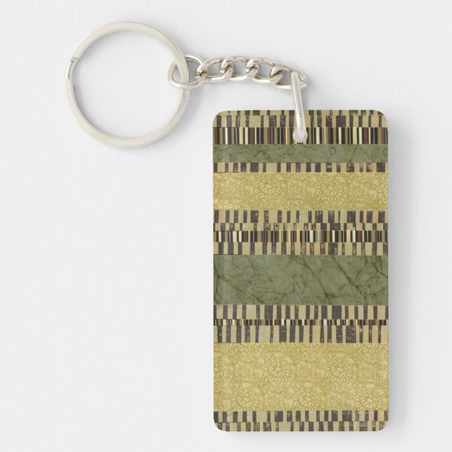Multipatterned Panel Painting Key Ring (Front)