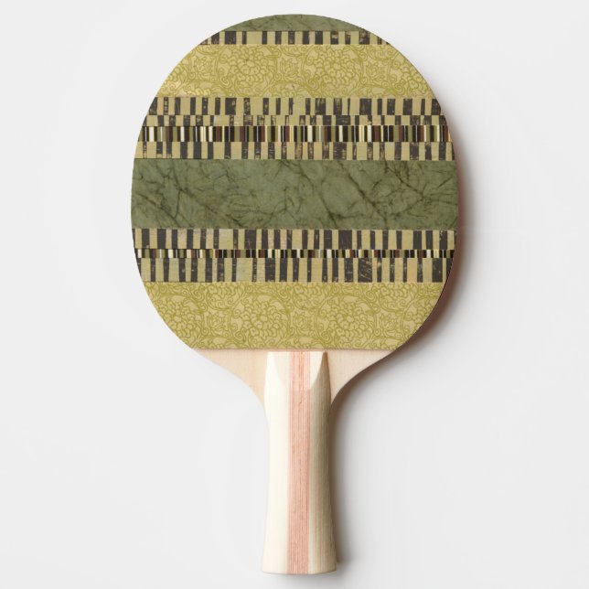 Multipatterned Panel Painting Ping Pong Paddle (Front)