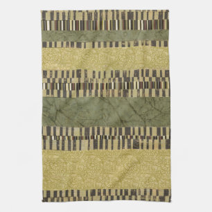 Multipatterned Panel Painting Tea Towel