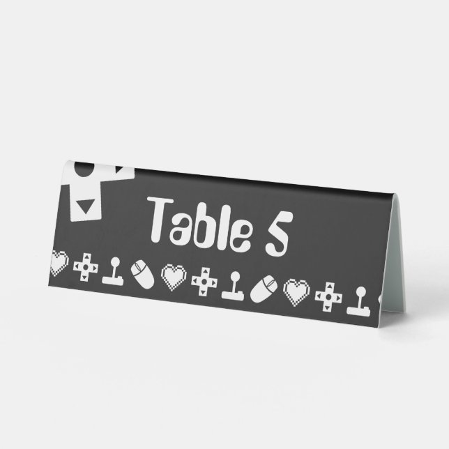 Multiplayer Mode in Black Table Tent Sign (Front)