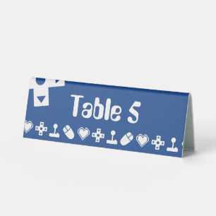 Multiplayer Mode in Blue Table Tent Sign