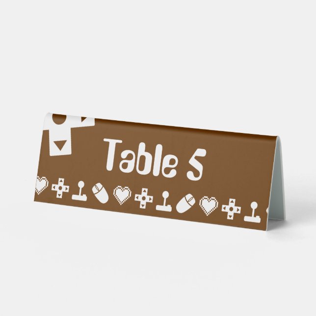 Multiplayer Mode in Chocolate Table Tent Sign (Front)