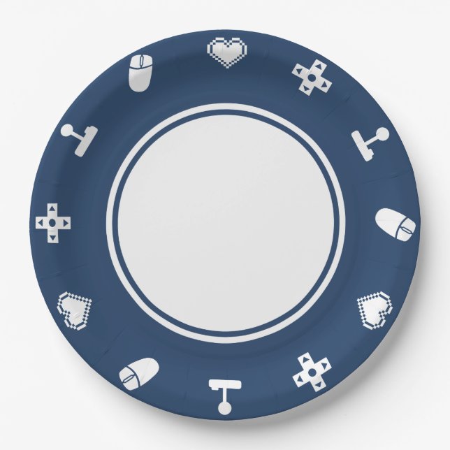 Multiplayer Mode in Navy Paper Plate (Front)