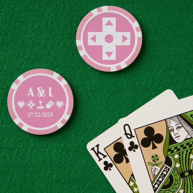 Multiplayer Mode in Petal Pink Poker Chips (Poker Table (Double))