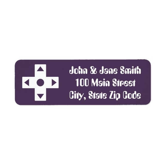 Multiplayer Mode in Purple Return Address Label (Front)
