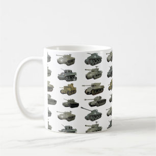 Multiple American WW2 Tanks and Armoured Vehicles Coffee Mug