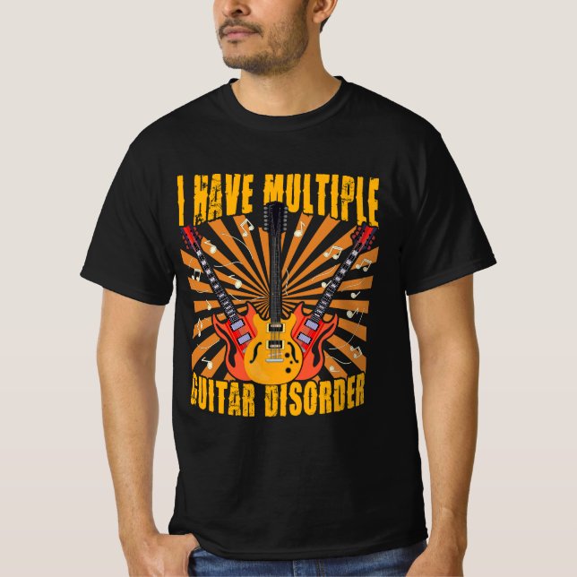 Multiple Bass Disorder Guitar Shirt For Men (Front)