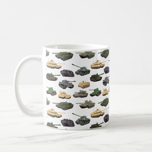 Multiple Battle Tanks Coffee Mug (Left)