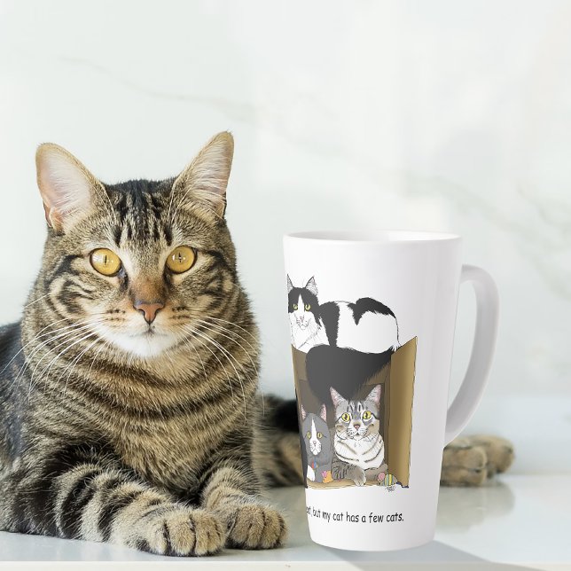 Multiple Cat Households Green Funny Latte Mug (Creator Uploaded)