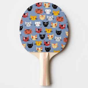 Multiple Cats Pattern Ping Pong Paddle