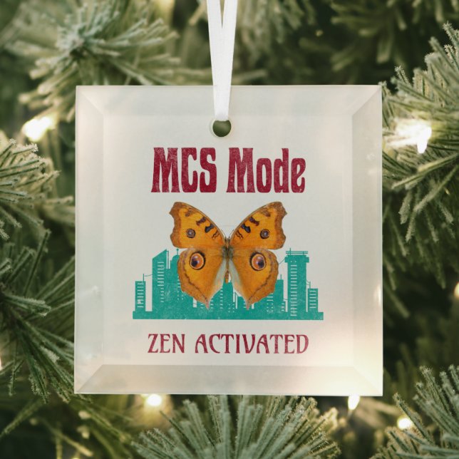Multiple Chemical Sensitivity Awareness MCS Mode Glass Tree Decoration (Insitu)