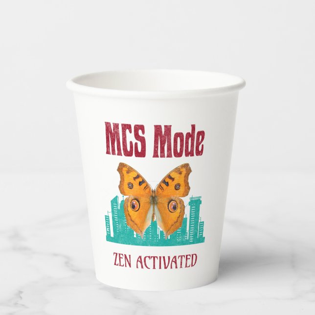 Multiple Chemical Sensitivity Awareness MCS Mode Paper Cups (Front)