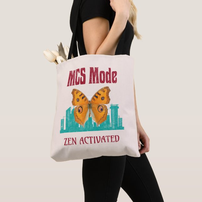 Multiple Chemical Sensitivity Awareness MCS Mode Tote Bag (Close Up)
