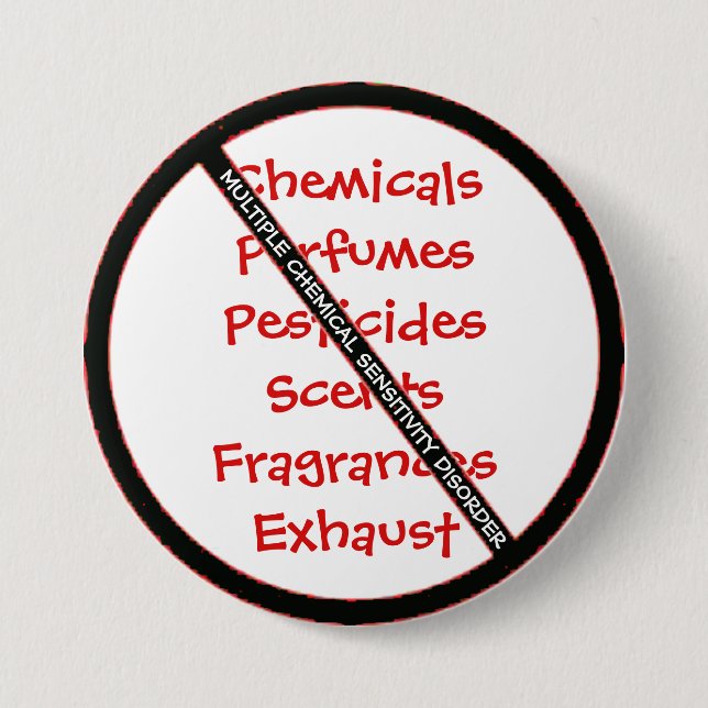 Multiple Chemical Sensitivity Disorder MCSD Button (Front)