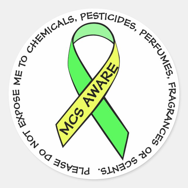 Multiple Chemical Sensitivity Disorder Stickers (Front)