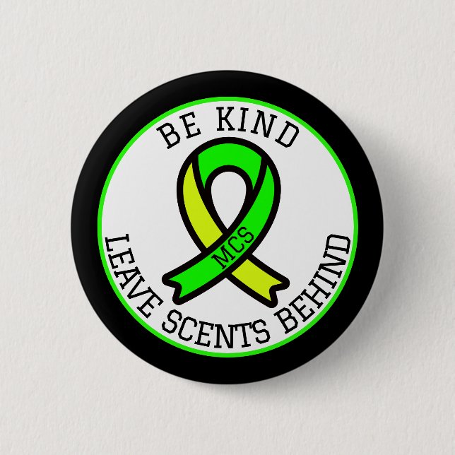 Multiple Chemical Sensitivity MCS Awareness  6 Cm Round Badge (Front)
