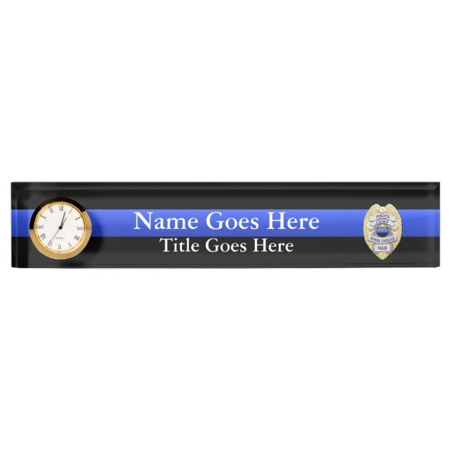 Multiple Choice Police Chief Badges Eagle Rank Des Nameplate (Front)