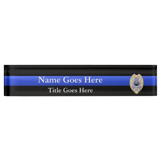Multiple Choice Police Chief Badges Eagle Rank Nameplate (Front)