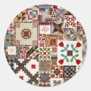 Multiple Choice Quilt Classic Round Sticker