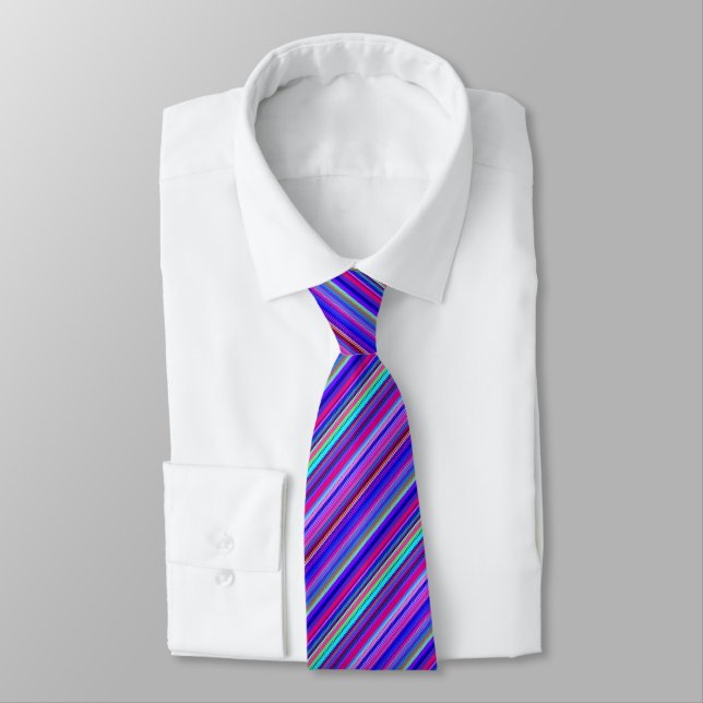 Multiple Color Striped Tie (Tied)