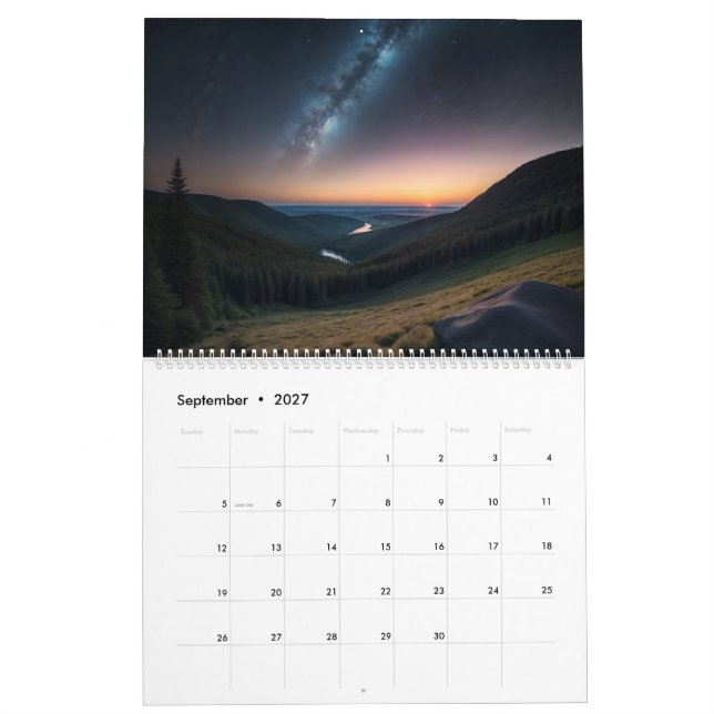 Multiple different sceneries Calendar (Sep 2027)