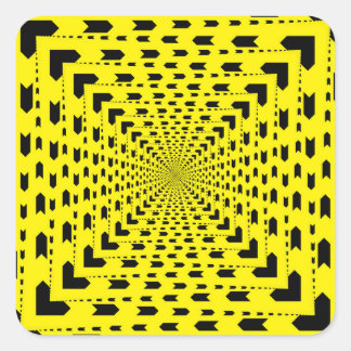 multiple directions sign square sticker