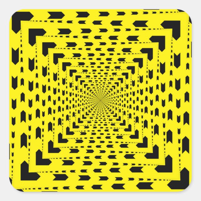 multiple directions sign square sticker (Front)