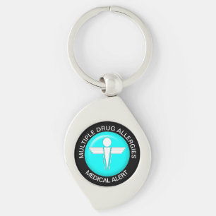 Multiple Drug Allergies - Medical alertt Key Ring