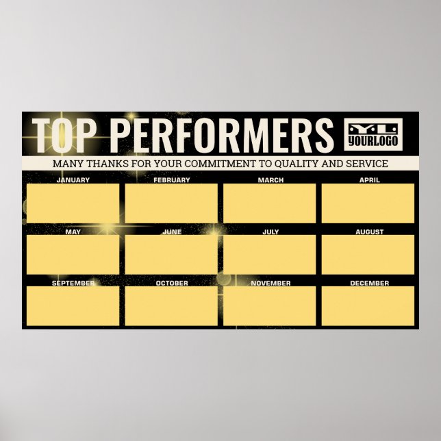 Multiple Employees of the Month photo display Post Poster (Front)