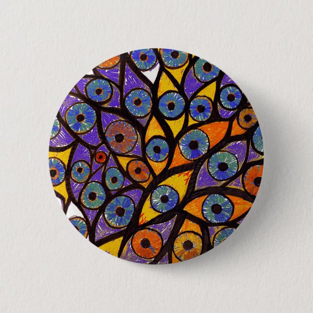 Multiple Eyes 6 Cm Round Badge (Front)