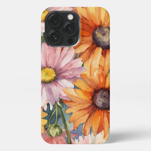 Multiple flower I phone 13 Cover  (Back)