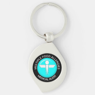 Multiple Food Allergies Medical Alert Keychain