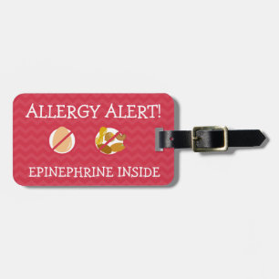 Multiple Food Allergy Alert Tag for Medical Kit