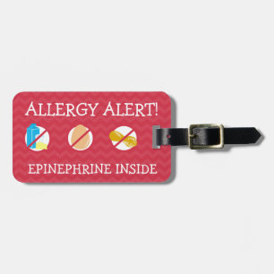 Multiple Food Allergy Alert Tag for Medical Kit