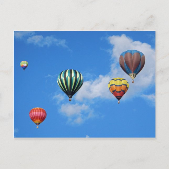 Multiple Hot Air Balloons in the Sky Postcard (Front)