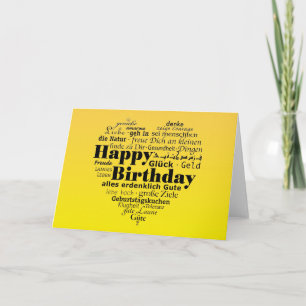 Multiple Language Birthday Wishing Card