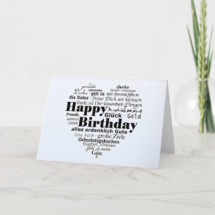 Multiple Language Birthday Wishing Card